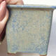 Bonsaischale aus Keramik 5,5 x 5,5 x 5,5 cm, Farbe blaubraun - 2/3