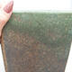 Bonsaischale aus Keramik 14,5 x 14,5 x 19 cm, Farbe grün-braun - 2/3