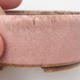 Keramische Bonsai-Schale 9,5 x 8,5 x 3,5 cm, braun-rosa Farbe - 2/3