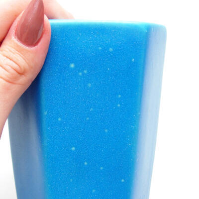 Bonsaischale aus Keramik 9,5 x 8 x 14 cm, Farbe Blau - 2