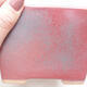 Bonsaischale aus Keramik 11,5 x 11,5 x 8,5 cm, Farbe Metallic Pink - 2/3