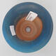 Keramik-Bonsaischale 10 x 10 x 6,5 cm, Farbe Blau - 2/3