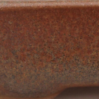 Keramik-Bonsaischale 10 x 8 x 2 cm, Farbe braun - 2