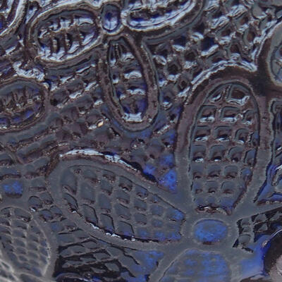 Keramikschale 8 x 8 x 5 cm, Farbe blau-schwarz - 2