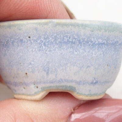 Bonsaischale aus Keramik 3 x 2,5 x 1,5 cm, Farbe blau - 2