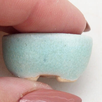Bonsaischale aus Keramik 2,5 x 2 x 1,5 cm, Farbe blau - 2