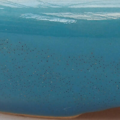 Keramik-Bonsaischale 13 x 10 x 2,5 cm, Farbe Blau - 2