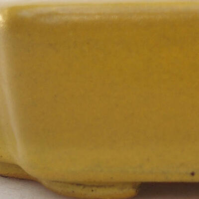 Keramik-Bonsaischale 10 x 8 x 2 cm, Farbe gelb - 2