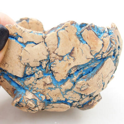 Keramikschale 9 x 8,5 x 7 cm, Farbe naturblau - 2