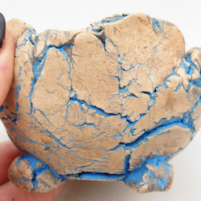 Keramikschale 9,5 x 8 x 6 cm, Farbe naturblau - 2