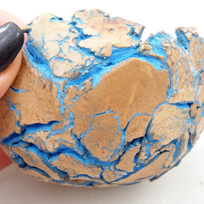 Keramikschale 9 x 8,5 x 5,5 cm, Farbe Naturblau - 2