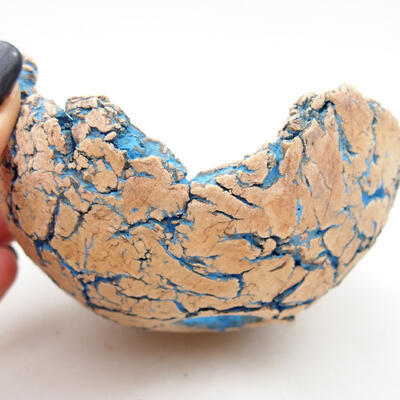 Keramikschale 9 x 8 x 5,5 cm, Farbe naturblau - 2