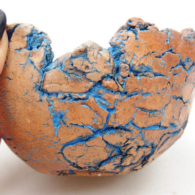 Keramikschale 9,5 x 8,5 x 5,5 cm, Farbe Naturblau - 2