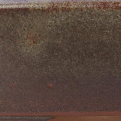 Keramik-Bonsaischale 10 x 8,5 x 3,5 cm, Farbe grau - 2