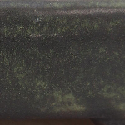 Keramik-Bonsaischale 10 x 7 x 2 cm, Farbe schwarz-grün - 2