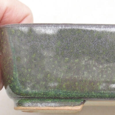 Keramische Bonsai-Schale 15,5 x 12,5 x 4,5 cm, Farbe grün - 2