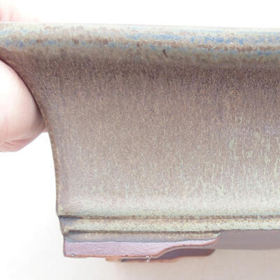 Keramische Bonsai-Schale 20 x 15,5 x 6 cm, graue Farbe - 2