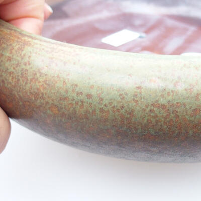 Bonsaischale aus Keramik 19 x 19 x 6,5 cm, Farbe grün - 2