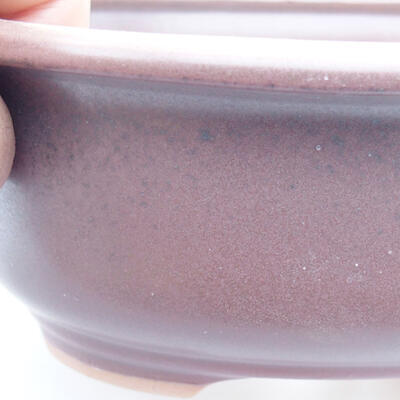Bonsaischale aus Keramik 14 x 11 x 5,5 cm, Farbe braun - 2