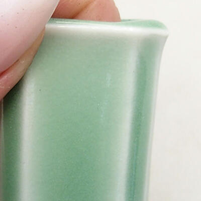 Bonsaischale aus Keramik 2,5 x 2,5 x 4,5 cm, Farbe grün - 2