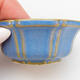 Bonsaischale aus Keramik 6 x 6 x 2,5 cm, Farbe blau - 2/3
