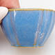 Bonsaischale aus Keramik 4,5 x 4,5 x 3 cm, Farbe blau - 2/3