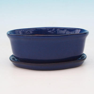 Bonsai Schale Tablett mit Wasser H05 +, blau - 2
