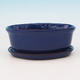 Bonsai Schale Tablett mit Wasser H05 +, blau - 2/3