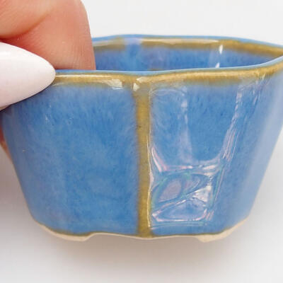 Bonsaischale aus Keramik 4,5 x 3 x 3 cm, Farbe blau - 2
