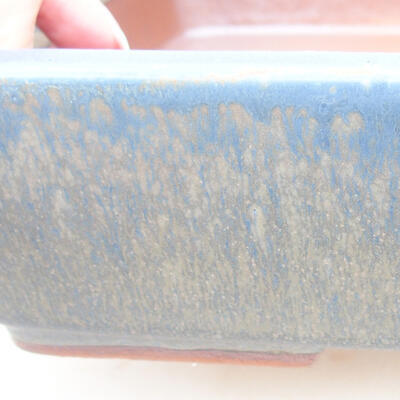 Keramische Bonsai-Schale 25 x 19,5 x 6,5 cm, Farbe blau - 2