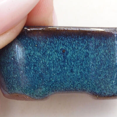 Bonsaischale aus Keramik 4,5 x 2,5 x 2 cm, Farbe blau - 2