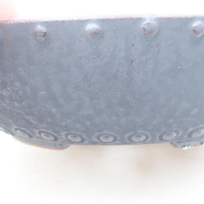 Keramische Bonsai-Schale 17 x 17 x 4,5 cm, Metallfarbe - 2
