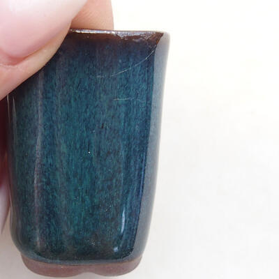 Bonsaischale aus Keramik 3 x 3 x 4,5 cm, Farbe blau - 2