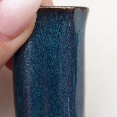 Bonsaischale aus Keramik 3 x 3 x 5 cm, Farbe blau - 2