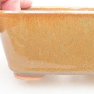 Keramische Bonsai-Schale 13 x 10 x 5,5 cm, braune Farbe - 2