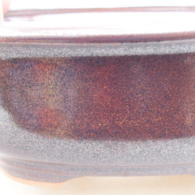 Keramische Bonsai-Schale 14 x 11 x 5 cm, Farbe braun - 2