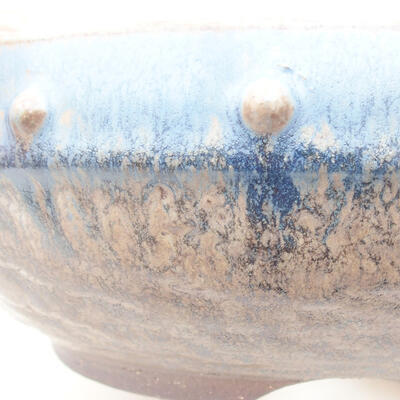 Keramische Bonsai-Schale 18,5 x 18,5 x 7 cm, Farbe blau - 2