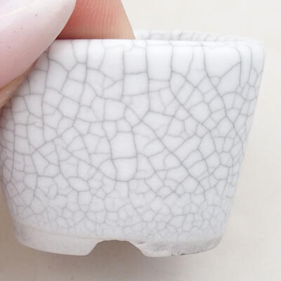 Bonsaischale aus Keramik 4 x 3,5 x 3 cm, Farbe Crackle - 2