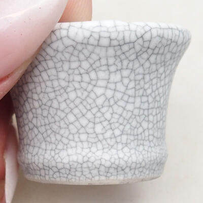 Bonsaischale aus Keramik 3,5 x 3,5 x 3 cm, Krakeleefarbe - 2