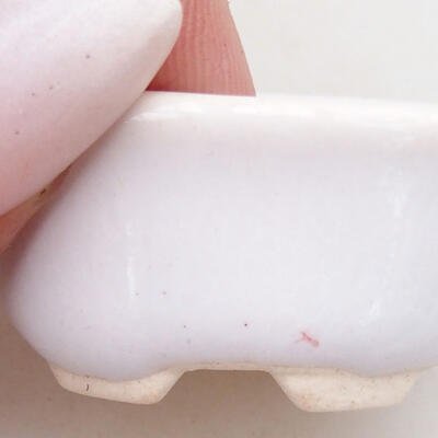 Bonsaischale aus Keramik 3 x 2,5 x 2 cm, Farbe weiß - 2