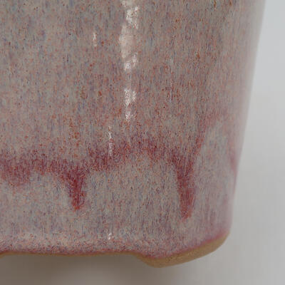 Bonsaischale aus Keramik 10 x 10 x 9 cm, Farbe rosa - 2