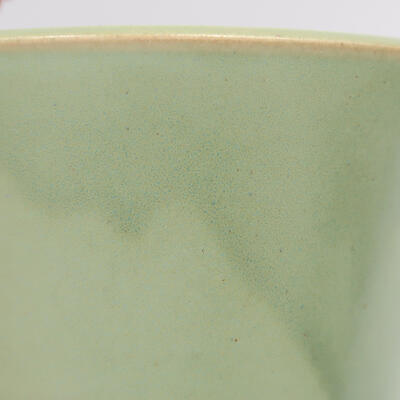 Bonsaischale aus Keramik 9,5 x 9,5 x 9 cm, Farbe grün - 2