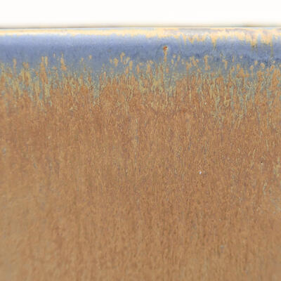 Bonsaischale aus Keramik 14,5 x 14,5 x 19 cm, Farbe braun-blau - 2