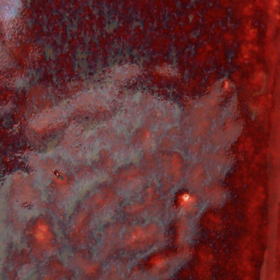 Bonsaischale aus Keramik 9,5 x 9 x 15 cm, Farbe rot - 2