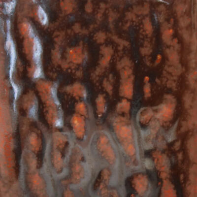 Bonsaischale aus Keramik 9,5 x 9 x 15 cm, Farbe orange - 2