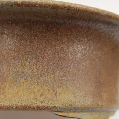 Keramik-Bonsaischale 22 x 17,5 x 6 cm, Farbe braun-blau - 2