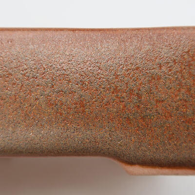Keramik-Bonsaischale 12 x 8,5 x 3,5 cm, Farbe braun - 2