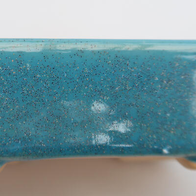 Keramik-Bonsaischale 12 x 9 x 3 cm, Farbe Blau - 2