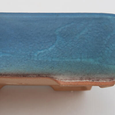 Keramik-Bonsaischale 12 x 8,5 x 3,5 cm, Farbe Blau - 2