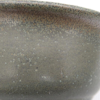 Keramik-Bonsaischale 12 x 10 x 5 cm, Farbe grau - 2